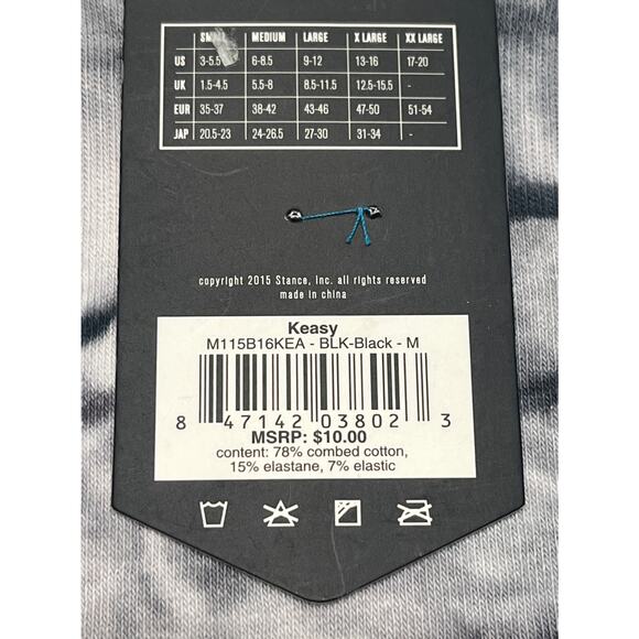 8-64 STANCE Men's Keasy Ankle Socks Medium (6-8.5) - Picture 4 of 5